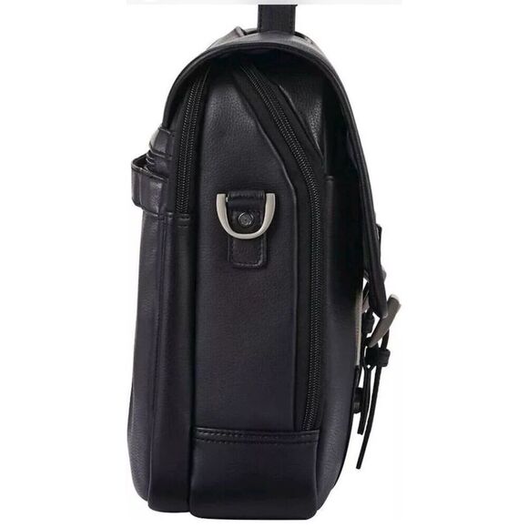 Samsonite Classic Leather FlapOver Briefcase 15.6" Laptop Black 126040-1041 - Picture 6 of 7